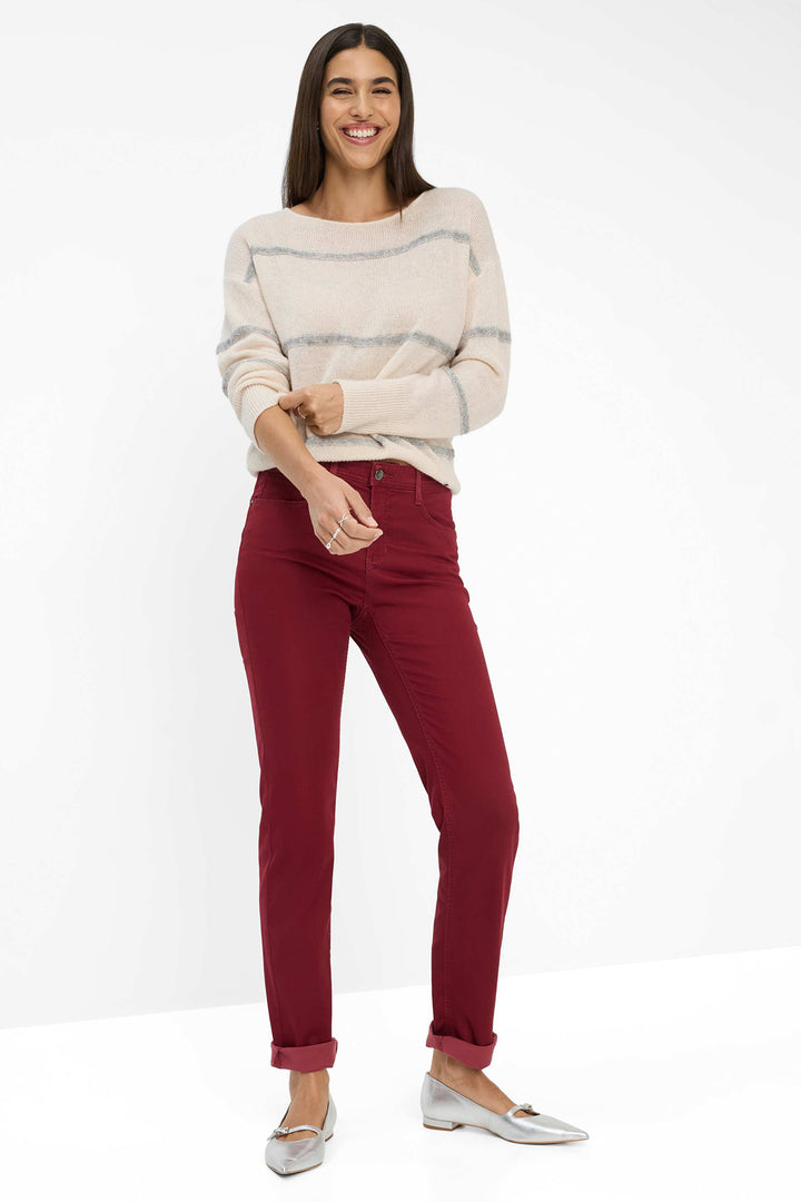 Brax Carola 71-1707 40 9911320 Mulberry Red Winter Dream Jeans