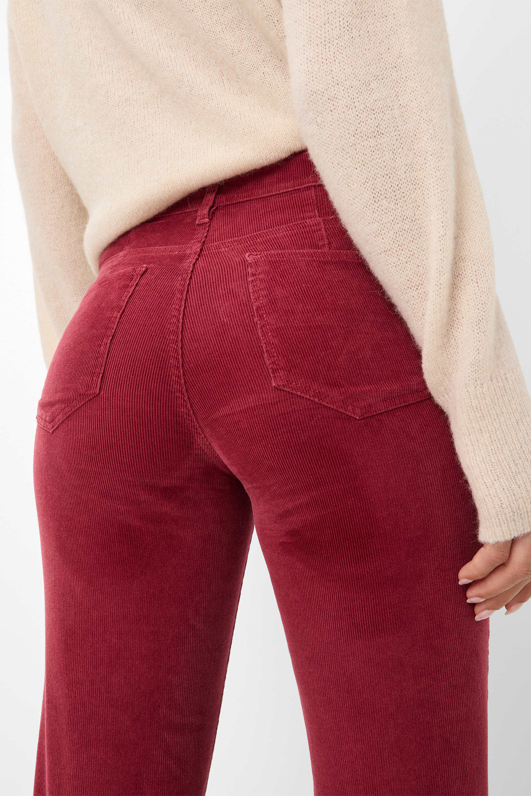 Brax Carola 77-1838 40 9175120 Mulberry Red Cosy Corduroy Trousers