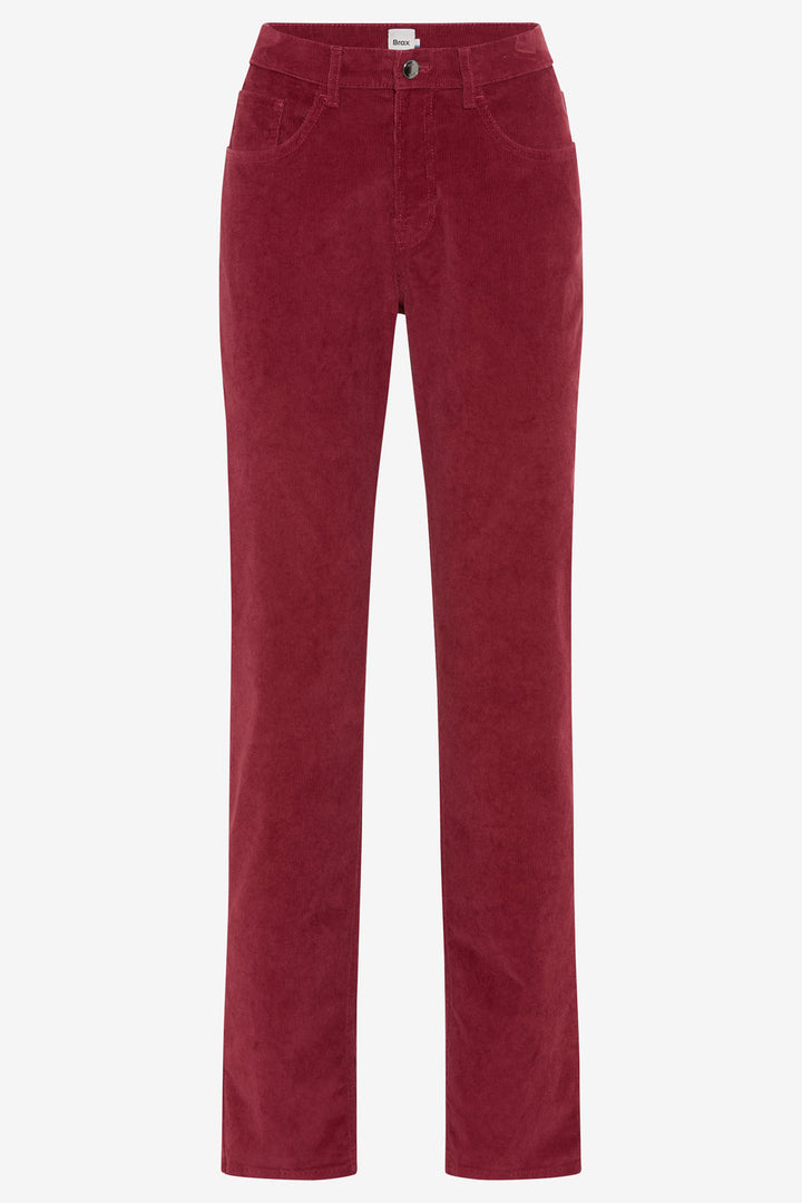Brax Carola 77-1838 40 9175120 Mulberry Red Cosy Corduroy Trousers