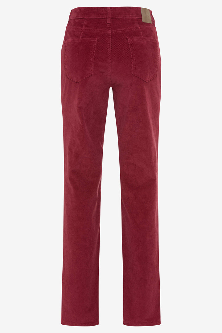 Brax Carola 77-1838 40 9175120 Mulberry Red Cosy Corduroy Trousers