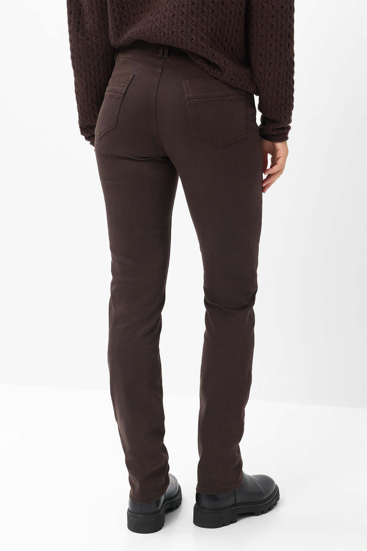 Brax Carola brown corduroy trousers, detail view