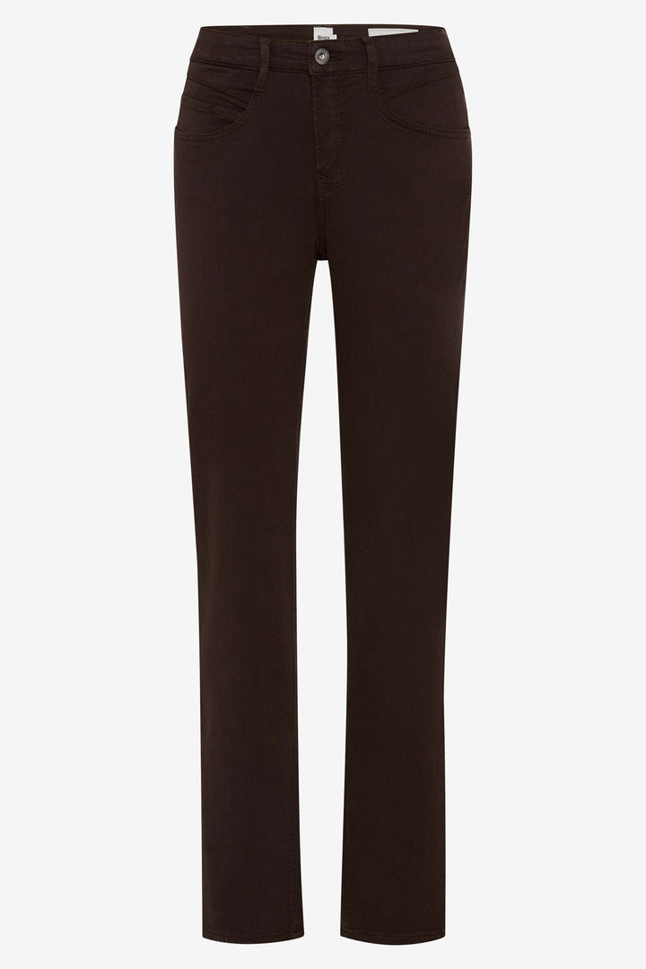 Brax Carola brown corduroy trousers, front view