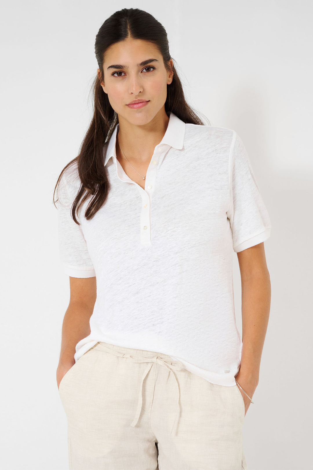 Brax Claire 34-7208/99 90621800 Cream Polo Shirt - Shirley Allum Boutique