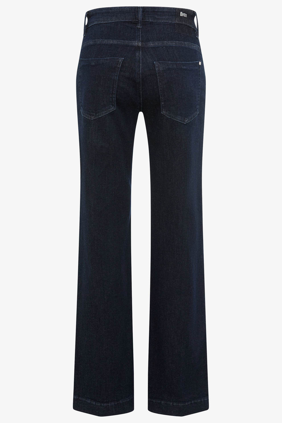 Dark blue jeans on a white background