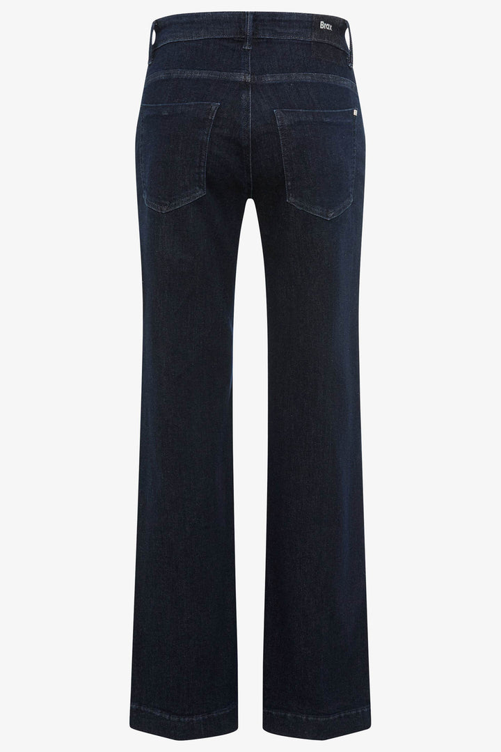 Dark blue jeans on a white background