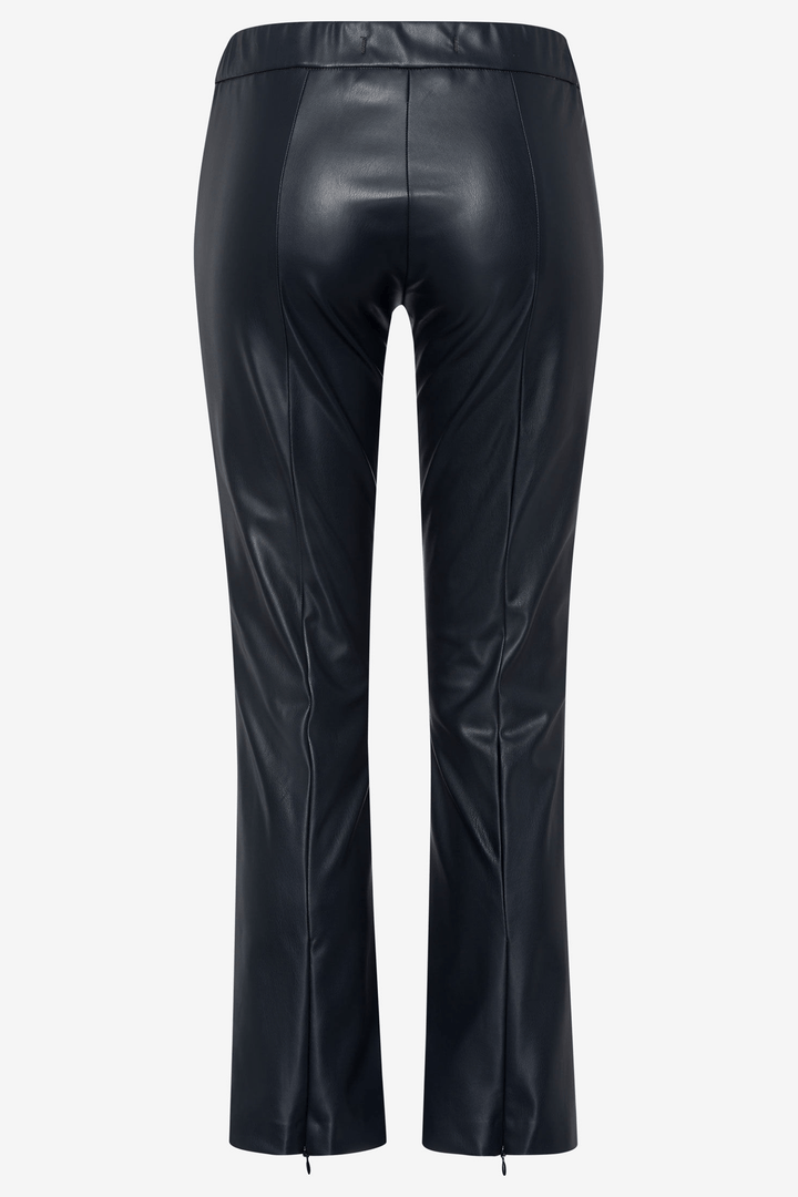 Brax Malou 73-5248 09215820 20 Marine Blue Faux Leather Trousers - Shirley Allum Boutique