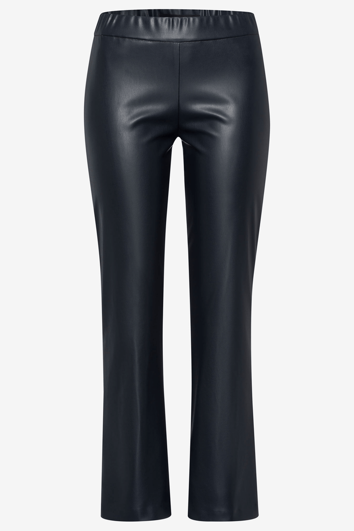 Brax Malou 73-5248 09215820 20 Marine Blue Faux Leather Trousers - Shirley Allum Boutique