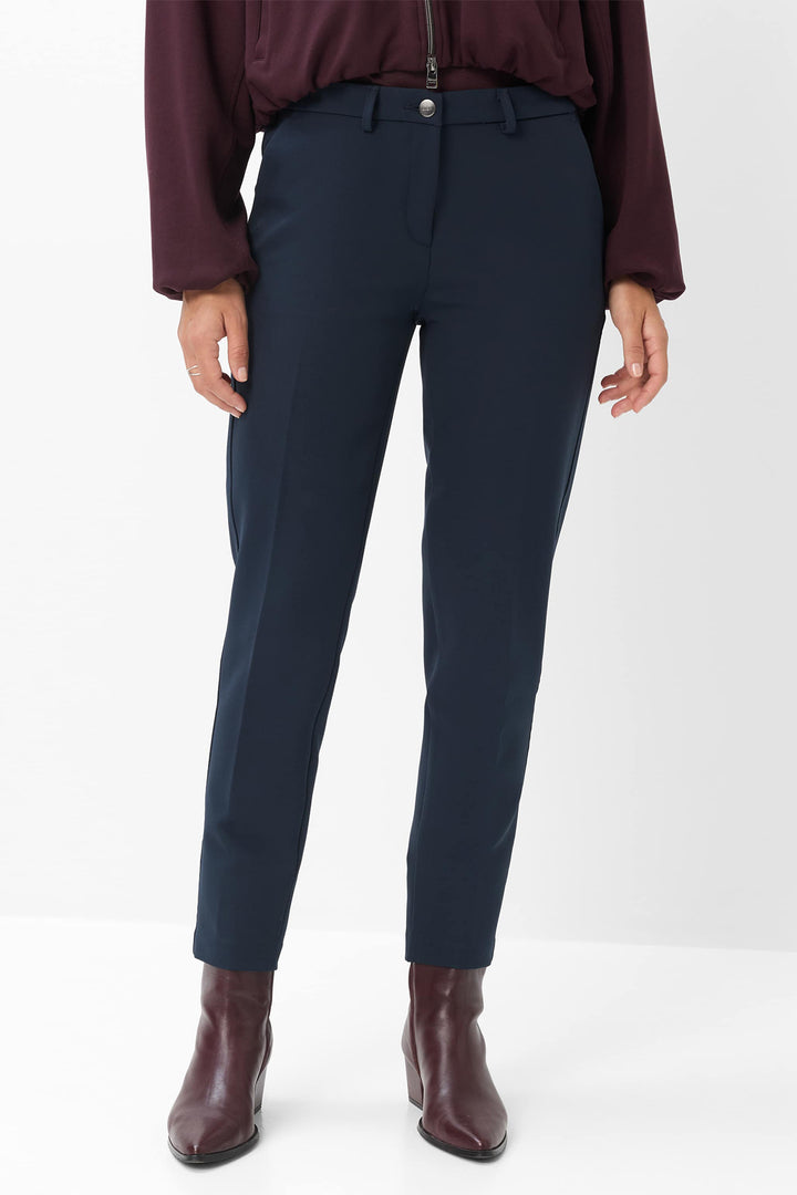 Brax Maron S navy tailored trousers, detail view