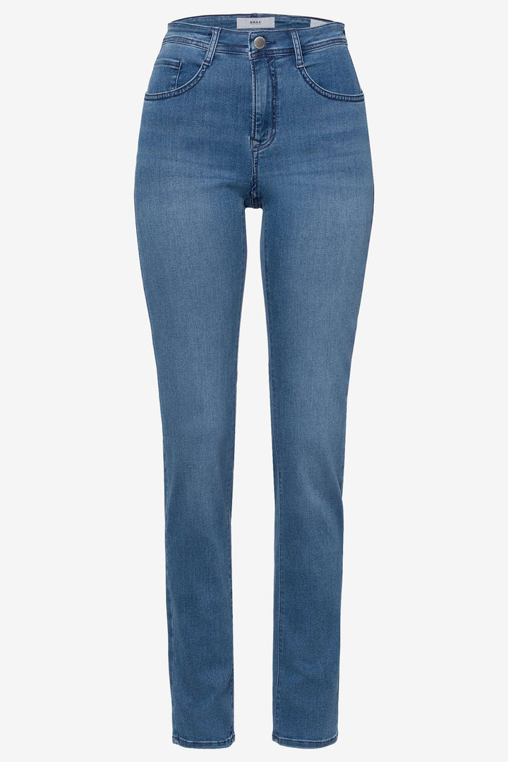 Blue jeans on a white background