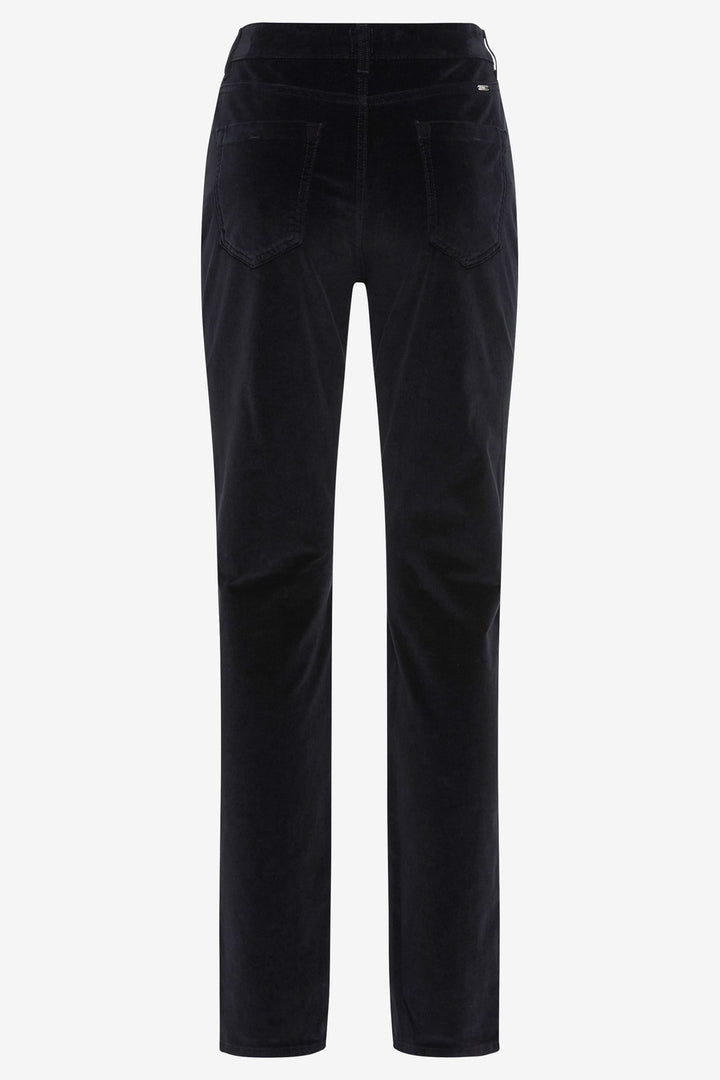 Navy pants on a white background