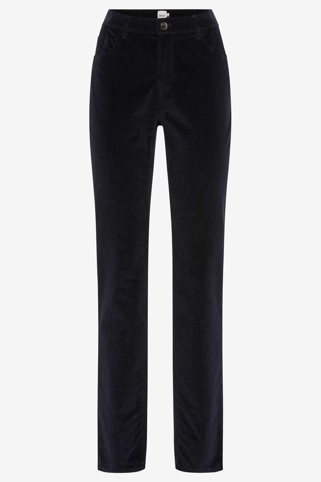 Navy pants on a white background