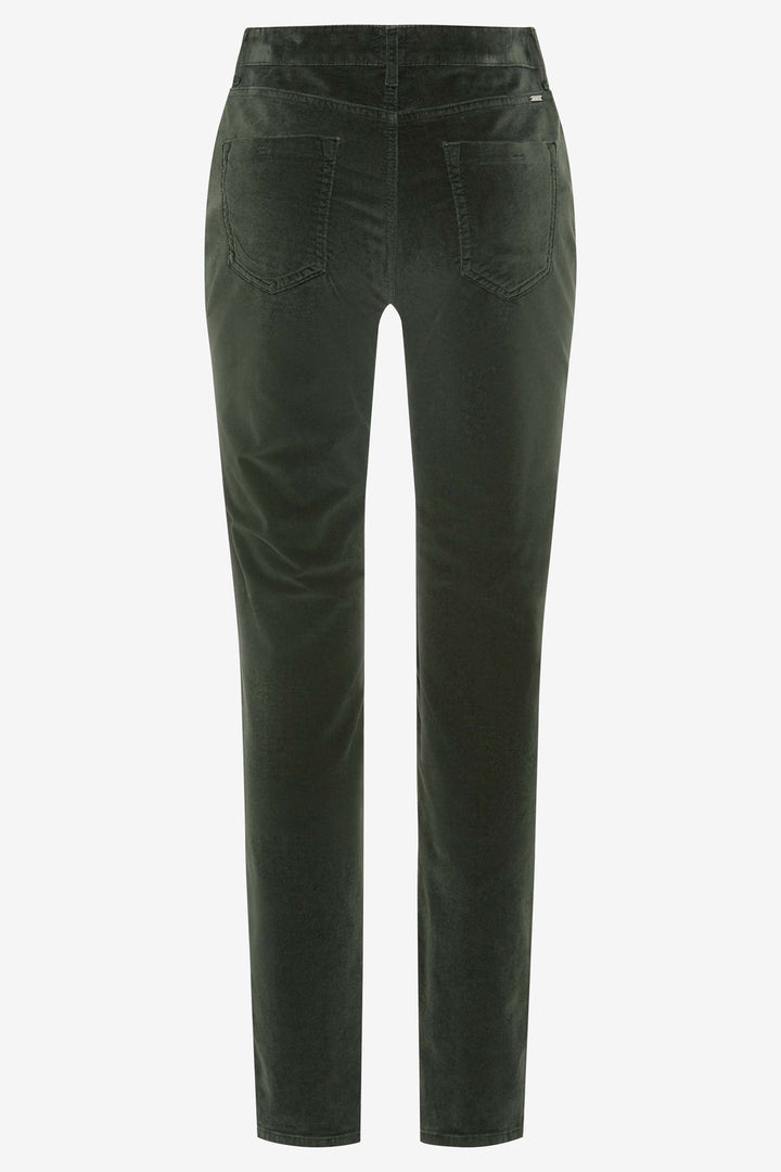 Brax Mary 77-1038 30 9173420 Deep Forest Green Velvet Motion Trousers