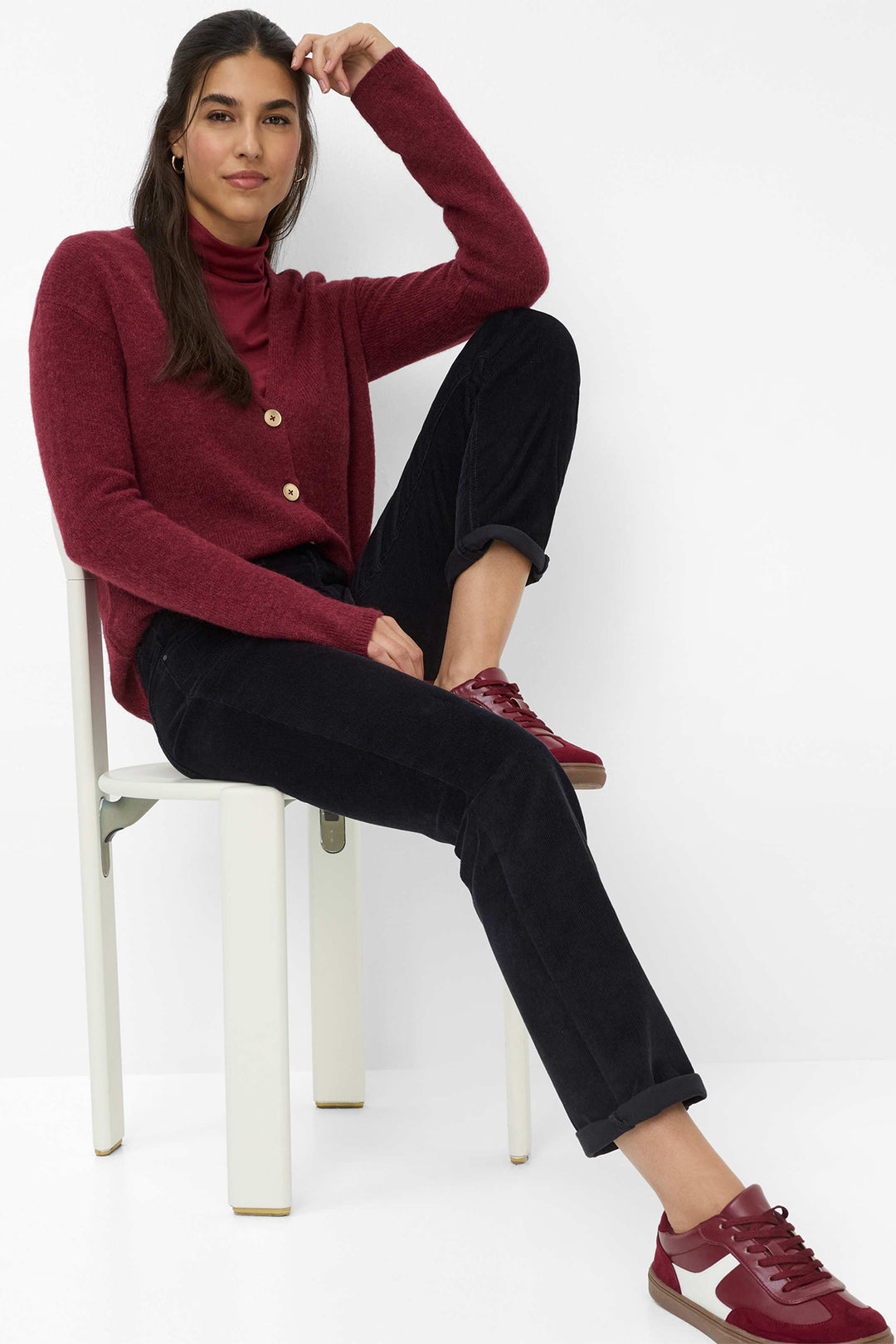 Brax Mary 77-1838 02 9175120 Black Cosy Corduroy Trousers