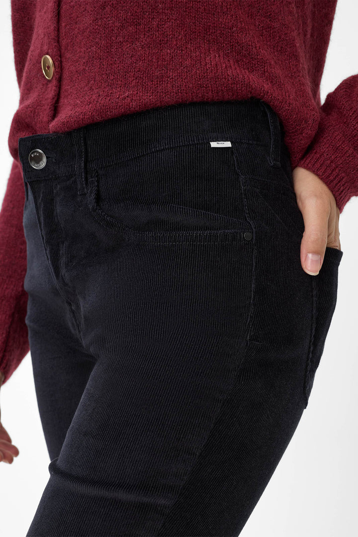 Brax Mary 77-1838 02 9175120 Black Cosy Corduroy Trousers