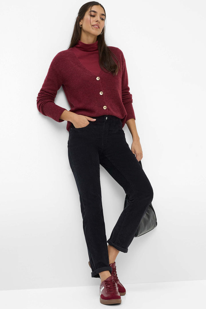 Brax Mary 77-1838 02 9175120 Black Cosy Corduroy Trousers