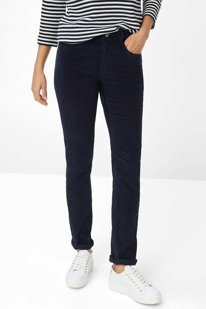 Brax Mary 77-1838 22 9175220 Navy Cosy Corduroy Trousers