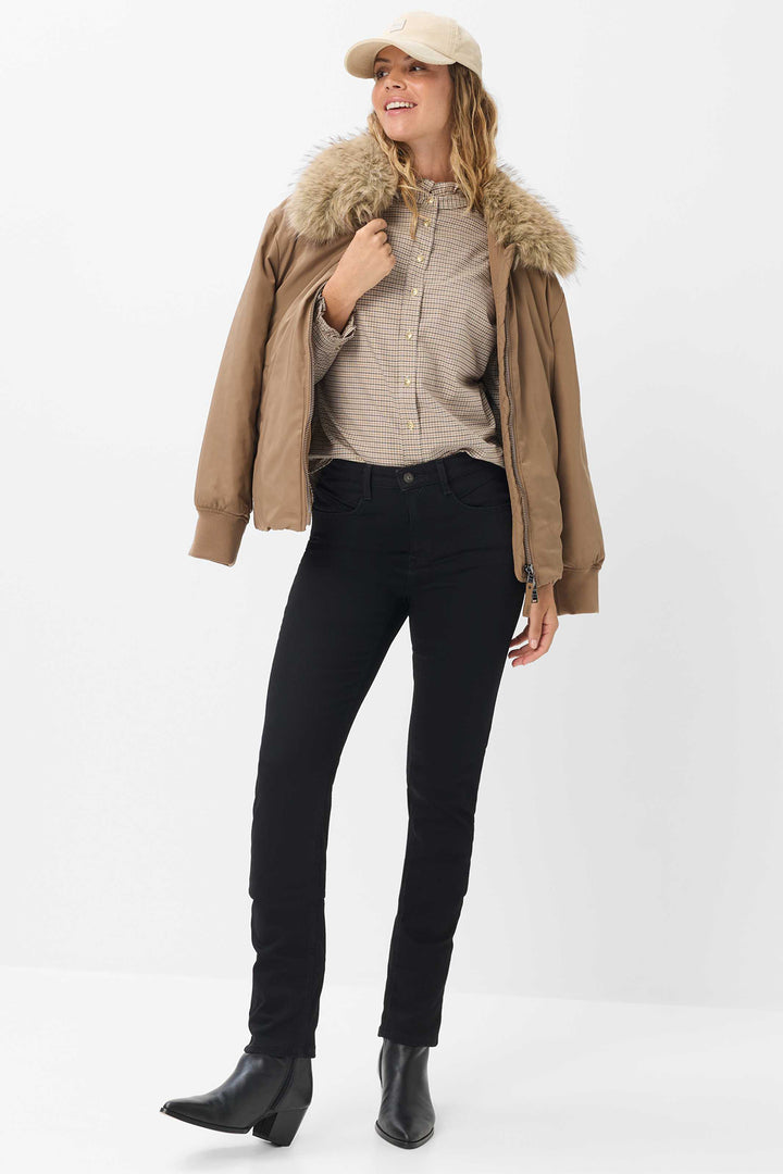 Brax Mary black skinny jeans, detail view