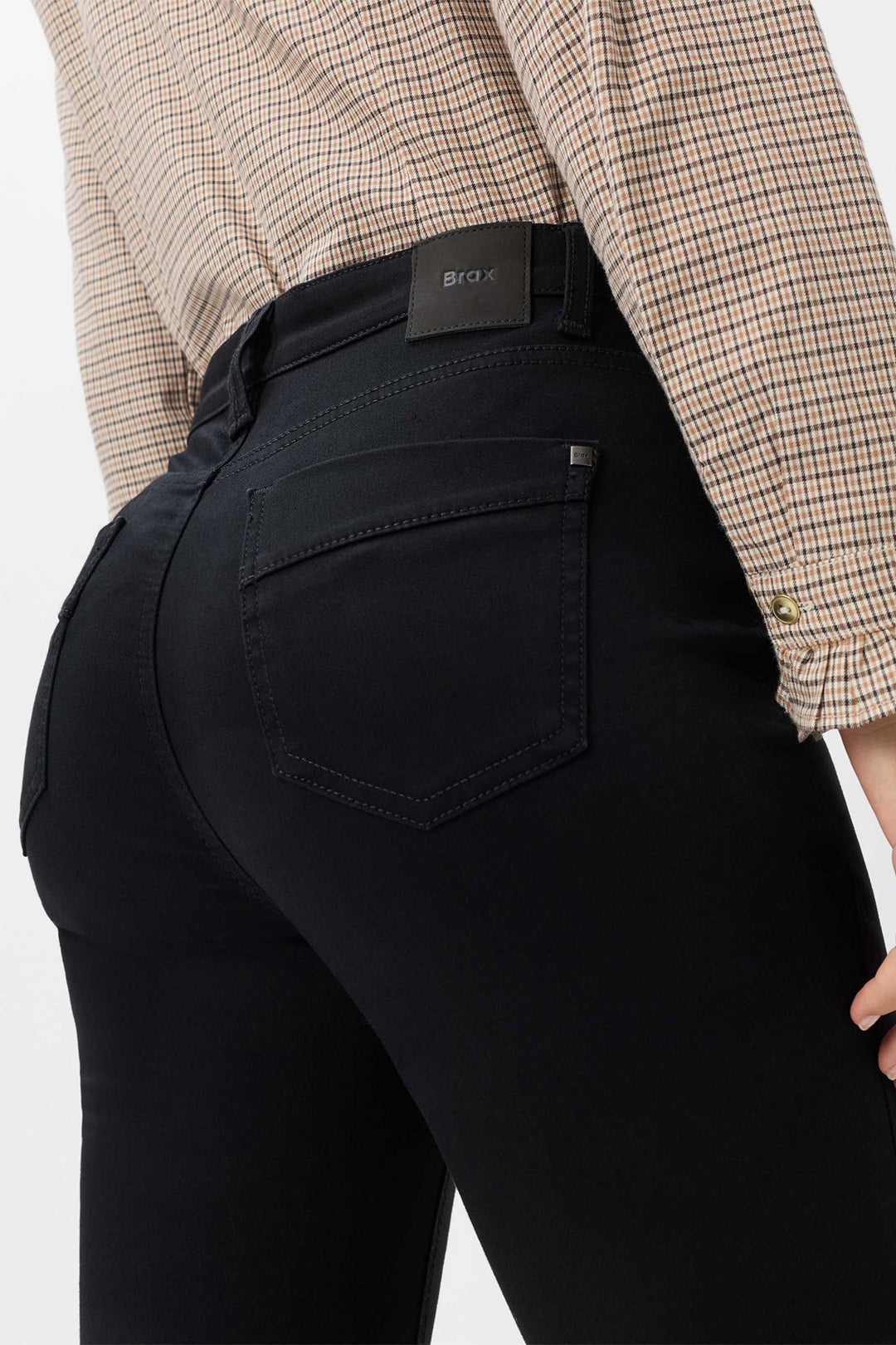 Brax Mary black skinny jeans, detail view