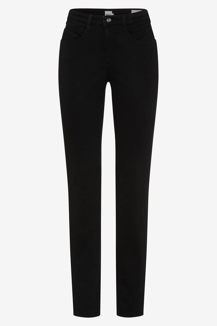 Brax Mary black skinny jeans, front view