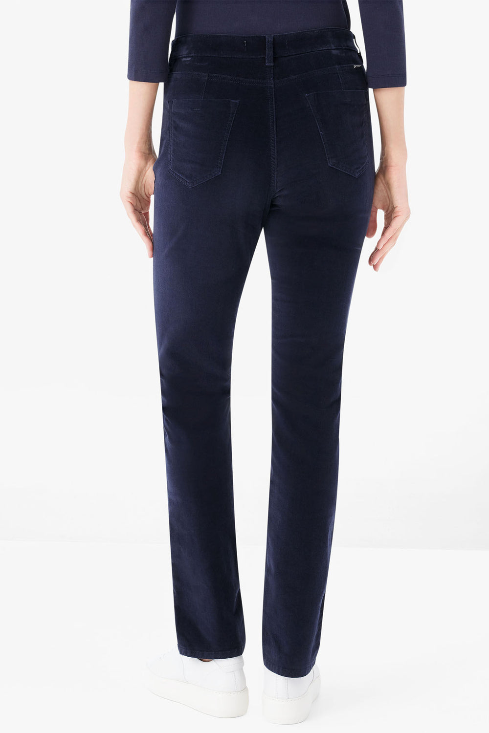 Brax Mary Jeans Navy Velvet 751038 22 09188520 - Shirley Allum Boutique