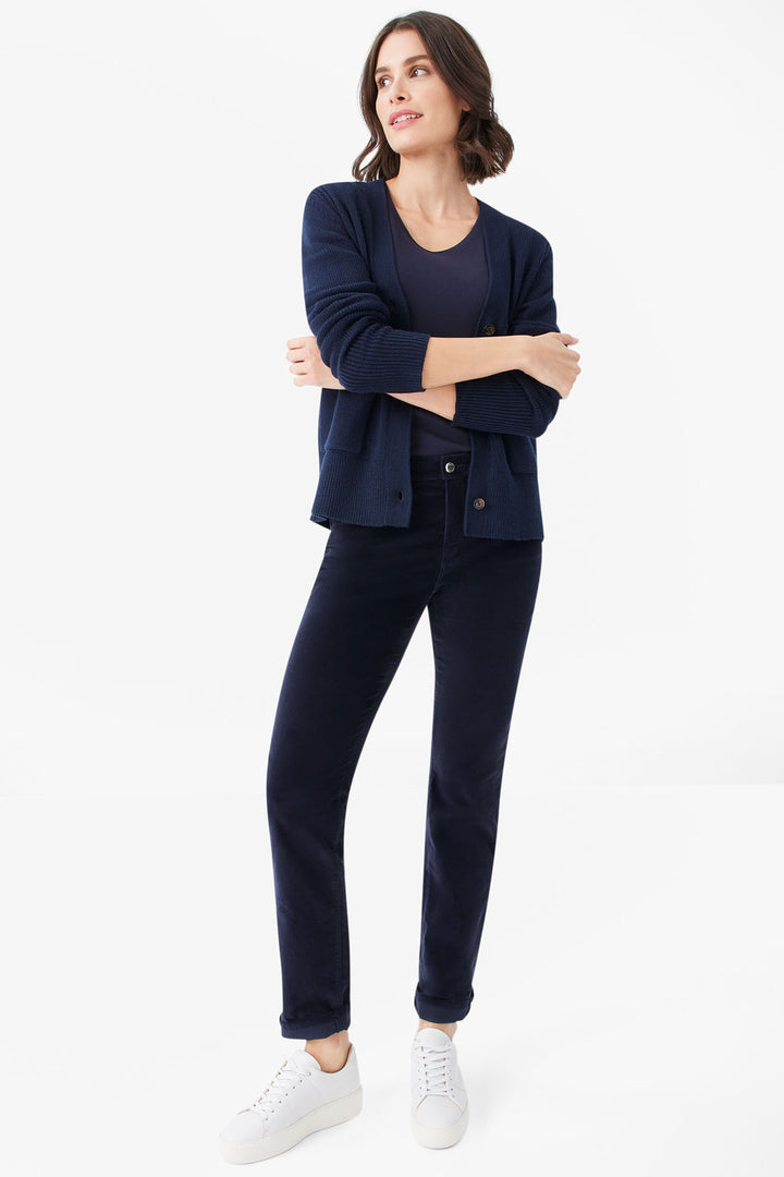 Brax Mary Jeans Navy Velvet 751038 22 09188520 - Shirley Allum Boutique