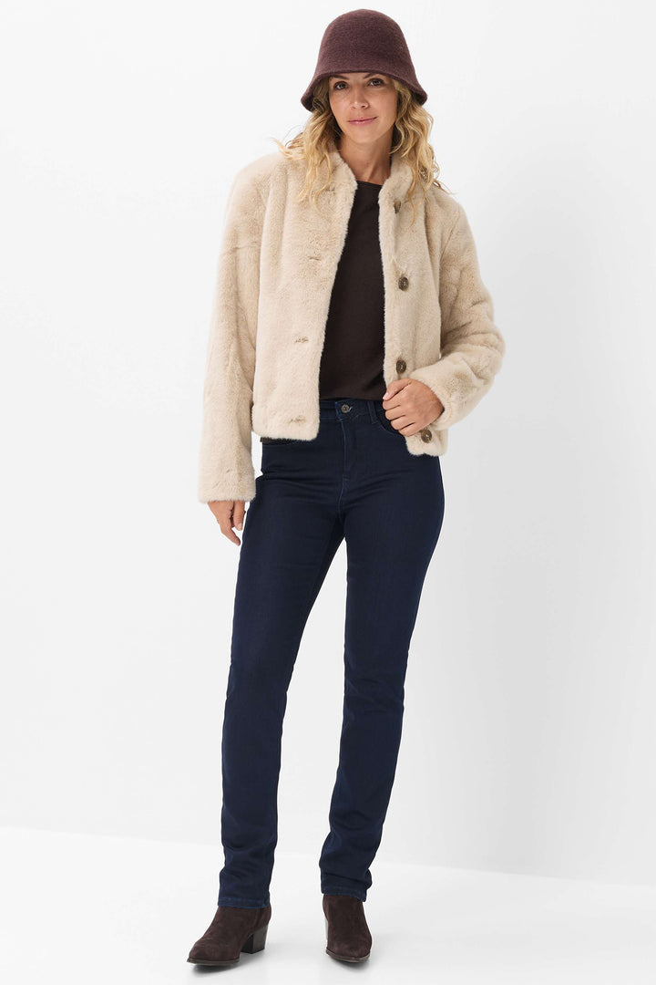 Brax Mary navy skinny jeans, detail view