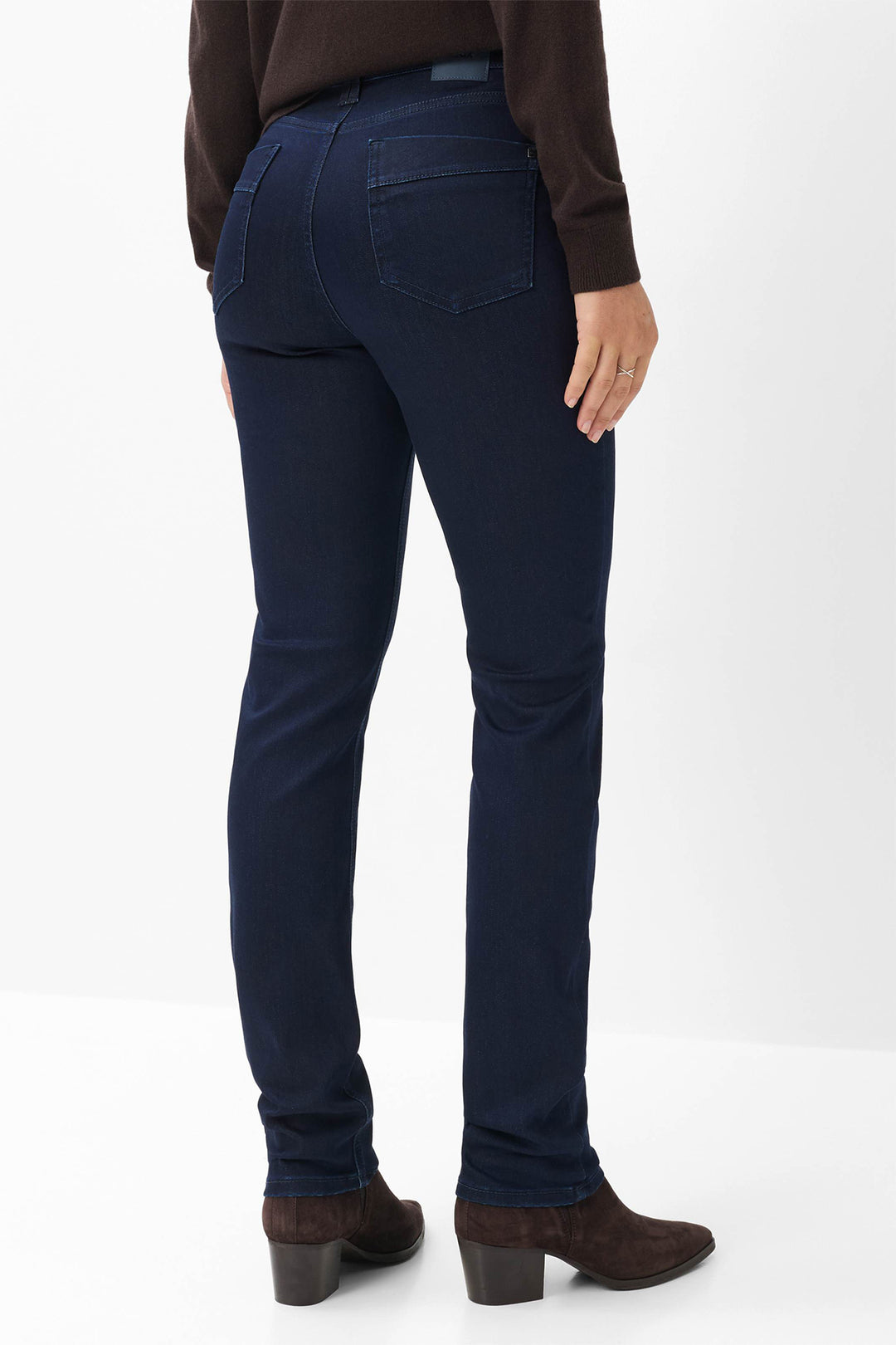 Brax Mary navy skinny jeans, detail view