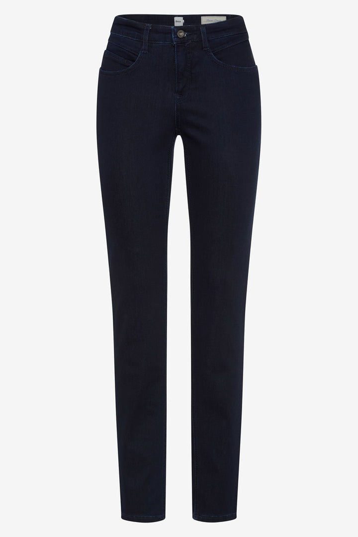 Brax Mary navy skinny jeans, front view