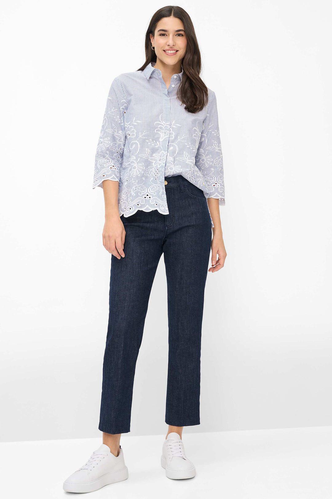 Brax May S 09-7102 09993220 22 Dark Blue Navy Denim Trousers