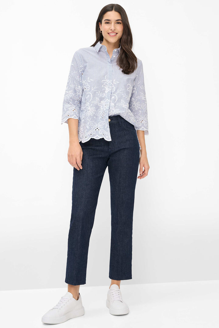 Brax May S 09-7102 09993220 22 Dark Blue Navy Denim Trousers