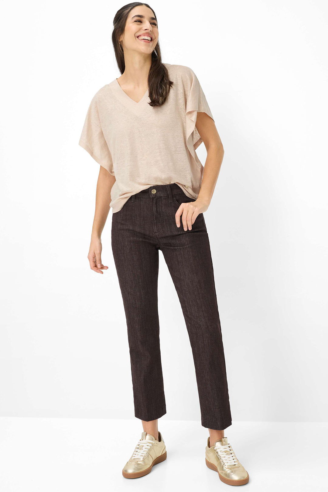 Brax May S 09-7102 09993220 52 Brown Denim Trousers