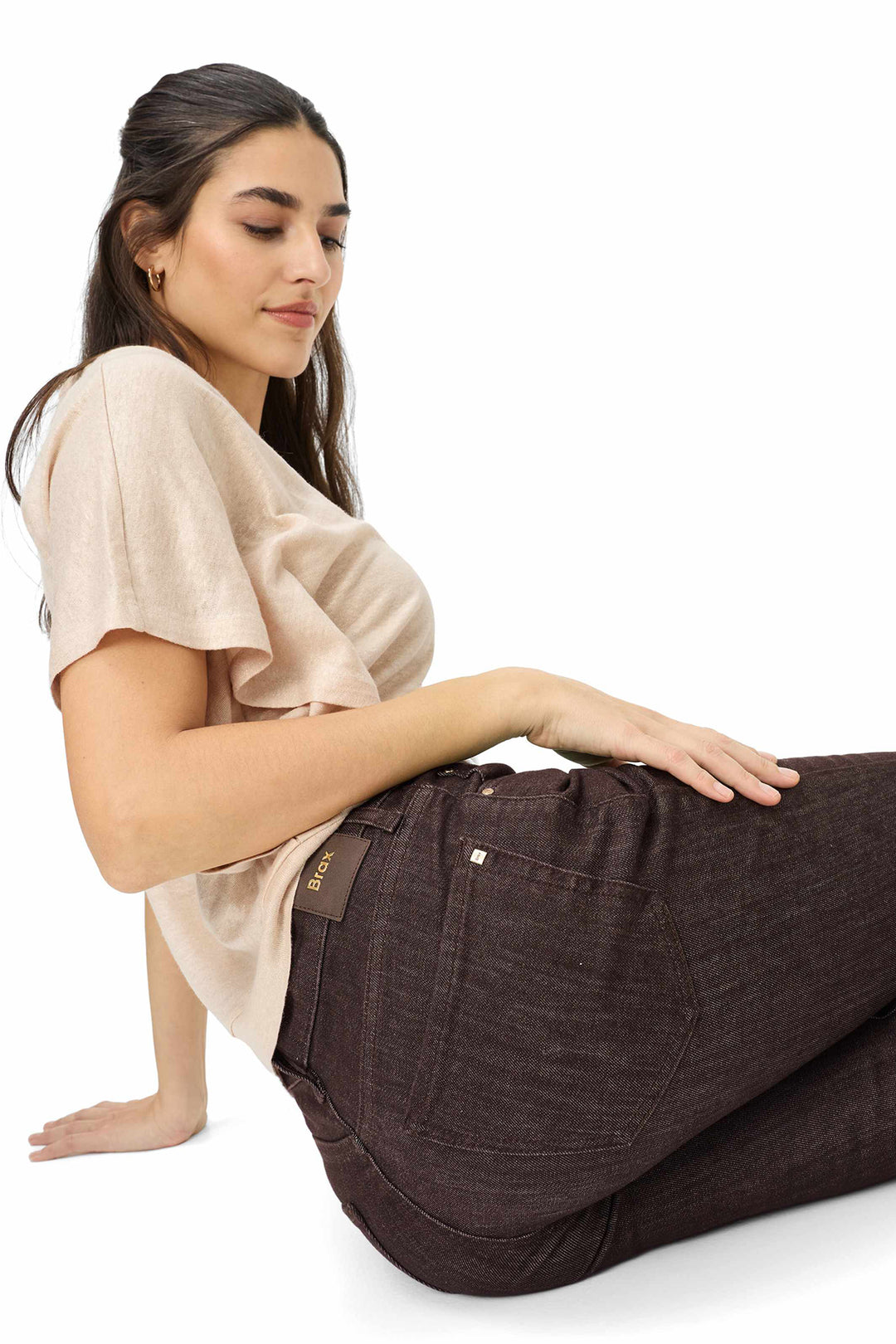 Brax May S 09-7102 09993220 52 Brown Denim Trousers