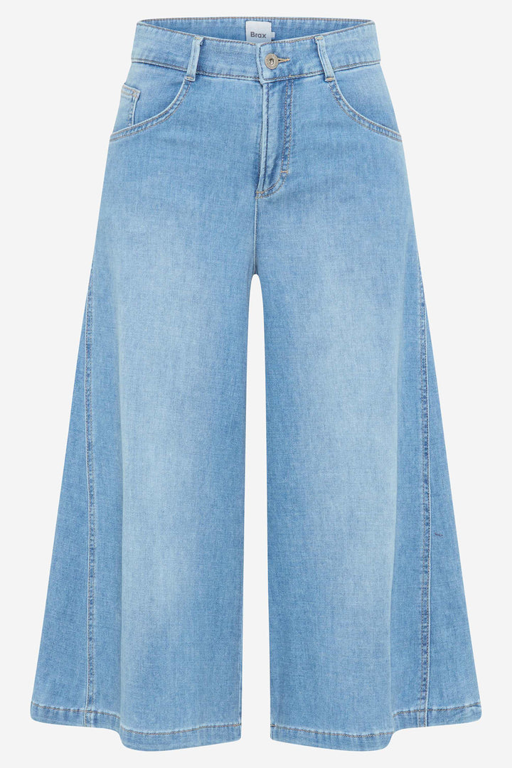 Brax Melli S 09-7422 09976720 29 Light Blue Cropped Denim Culotte Jeans