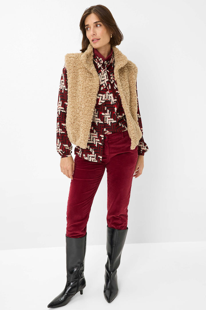 Brax Oslo 97-6508 54 95992240 Walnut Brown Teddy Gilet