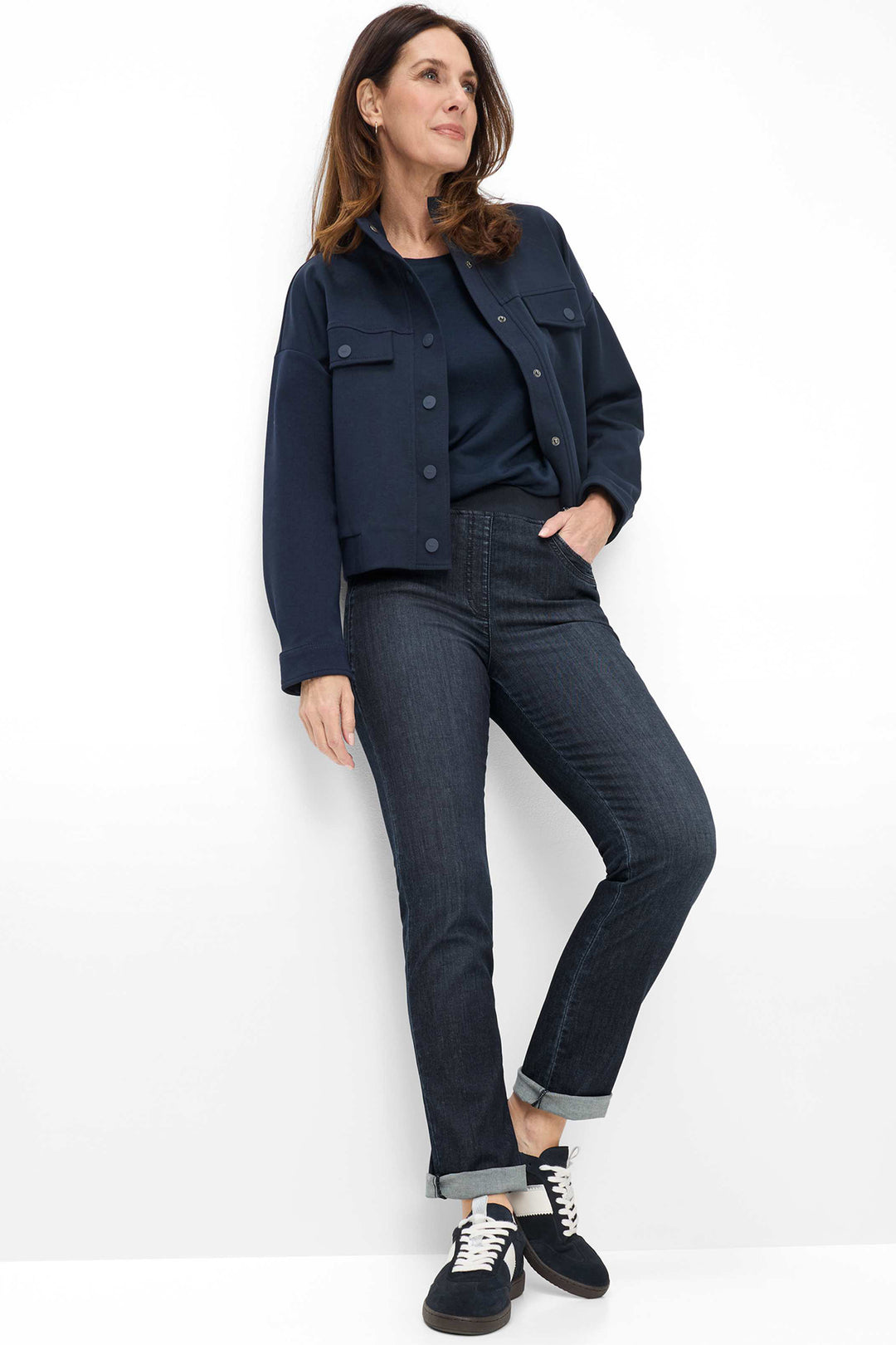 Brax Pamina Fun 11-6308 22 10918620K Denim Dark Blue Pull-On Jeans