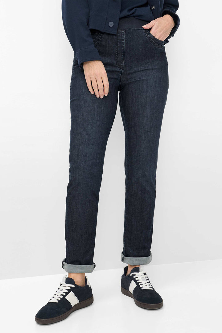 Brax Pamina Fun 11-6308 22 10918620K Denim Dark Blue Pull-On Jeans