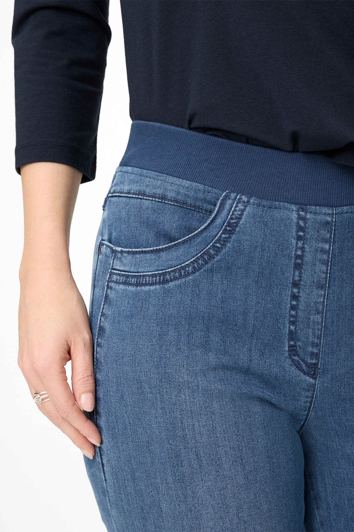 Brax Pamina Fun 11-6308 25 10918620K Blue Denim Stone Used Pull-On Jeans