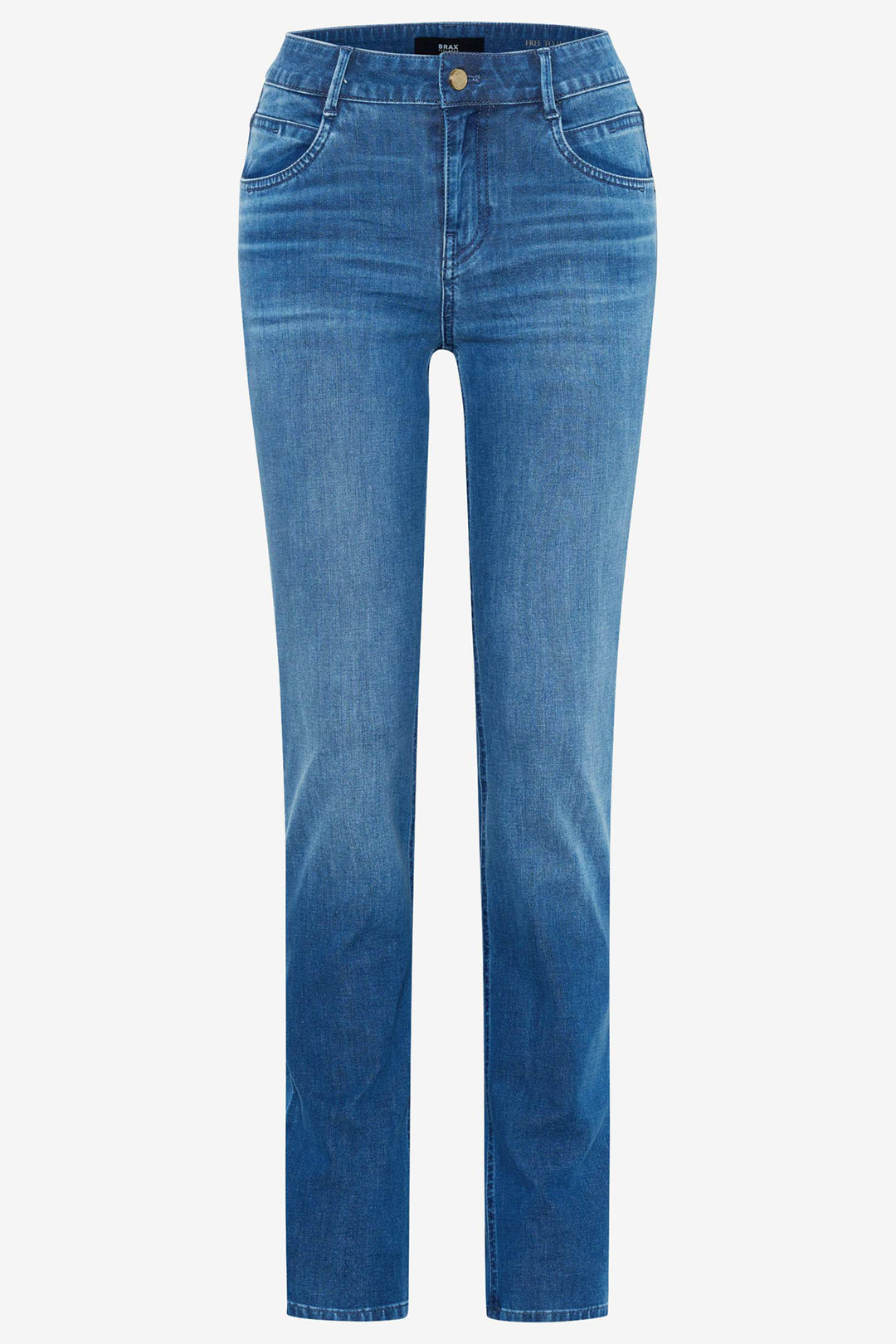 Blue jeans on a white background