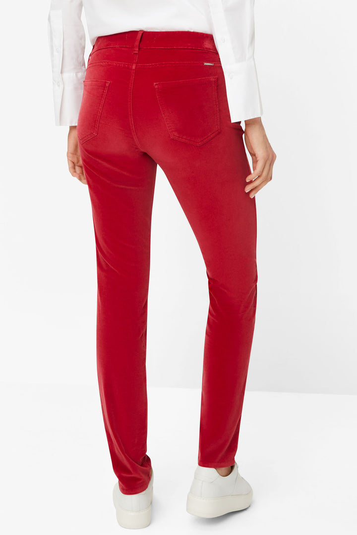 Brax Shakira Jeans Carmine Red Velvet 751038 42 09160820 - Shirley Allum Boutique