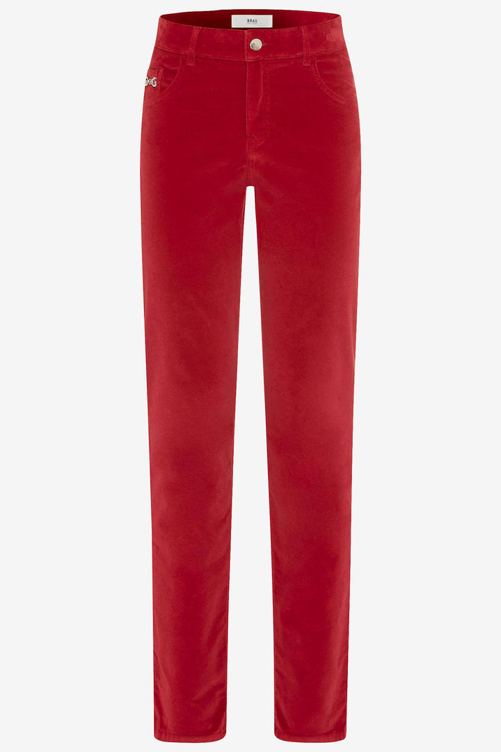 Brax Shakira Jeans Carmine Red Velvet 751038 42 09160820 - Shirley Allum Boutique