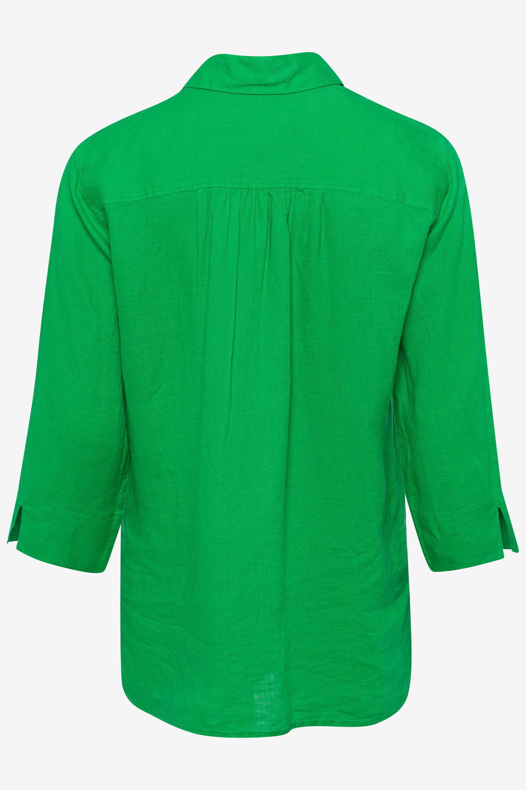 Brax Vicki 44-7038 94110200 33 Apple Green Long Sleeve Linen Shirt - Shirley Allum Boutique