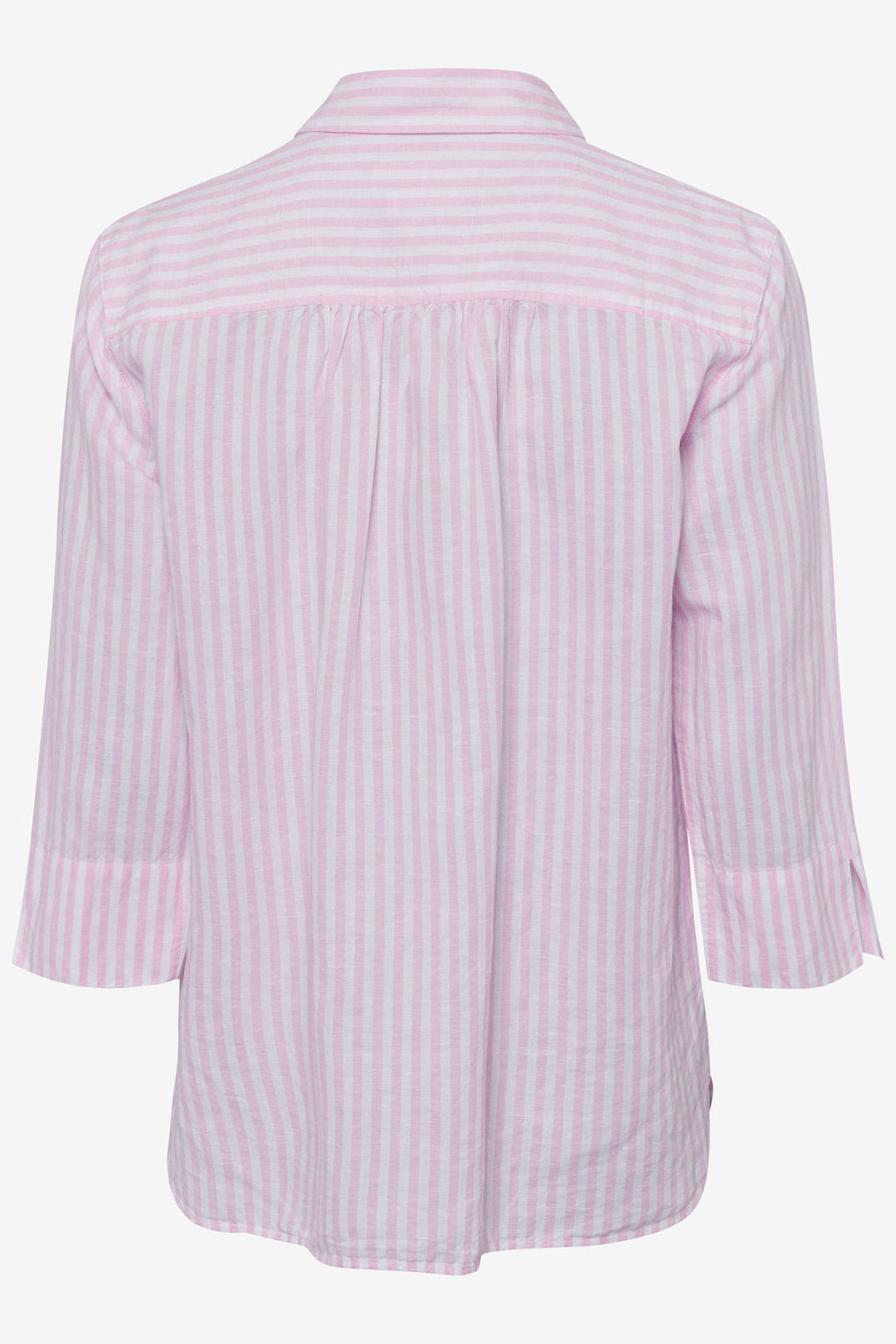 Brax Vicki 44-7568 94120200 48 Rosa Pink Stripe Linen Mix Shirt - Shirley Allum Boutique