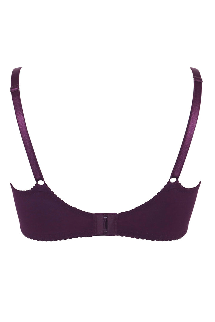 Purple bra on a white background