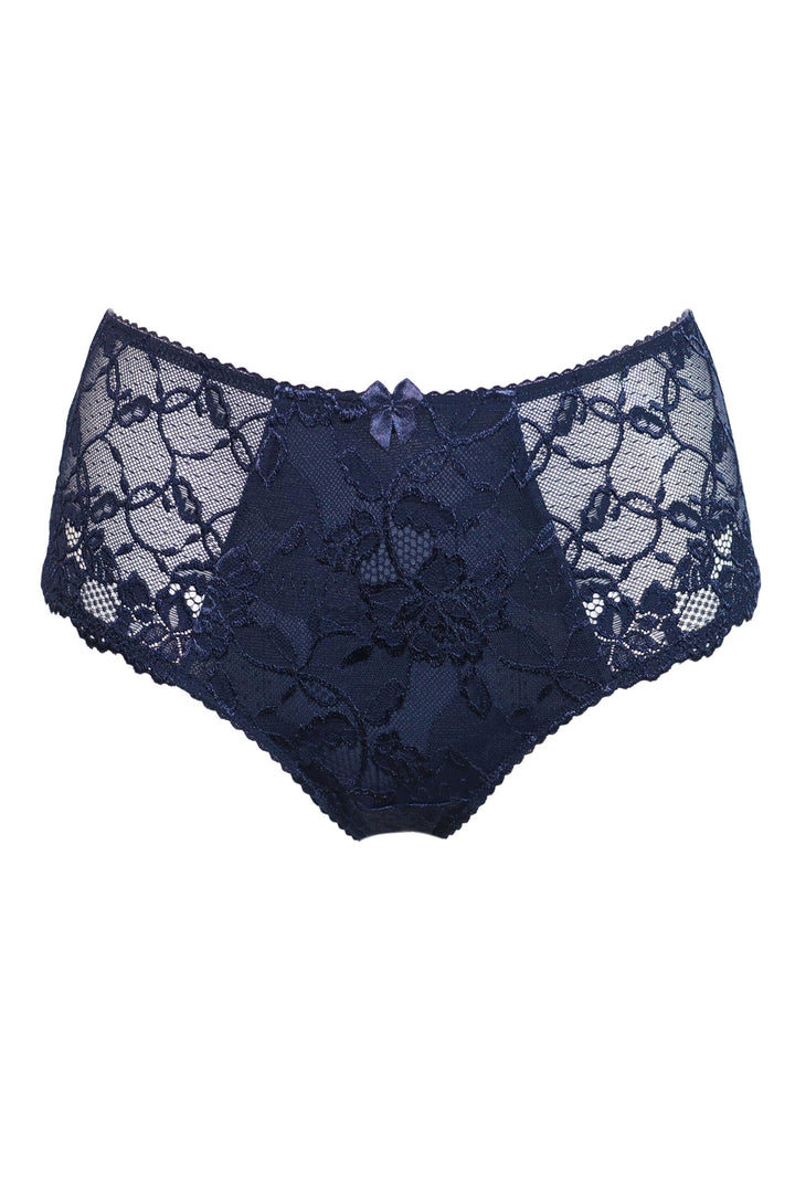 Charnos Rosalind midnight blue lace brief at Shirley Allum