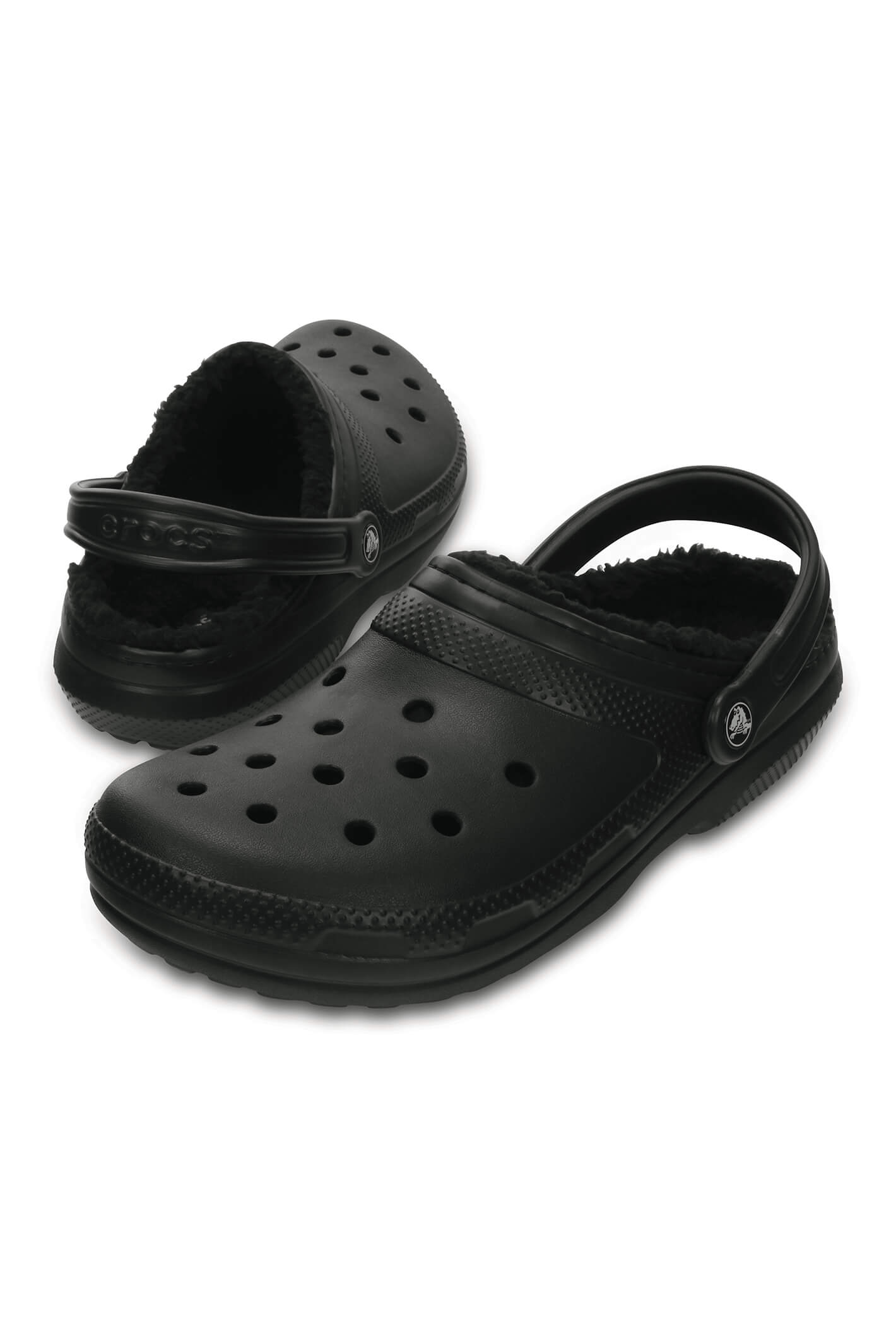Black lined crocs deals