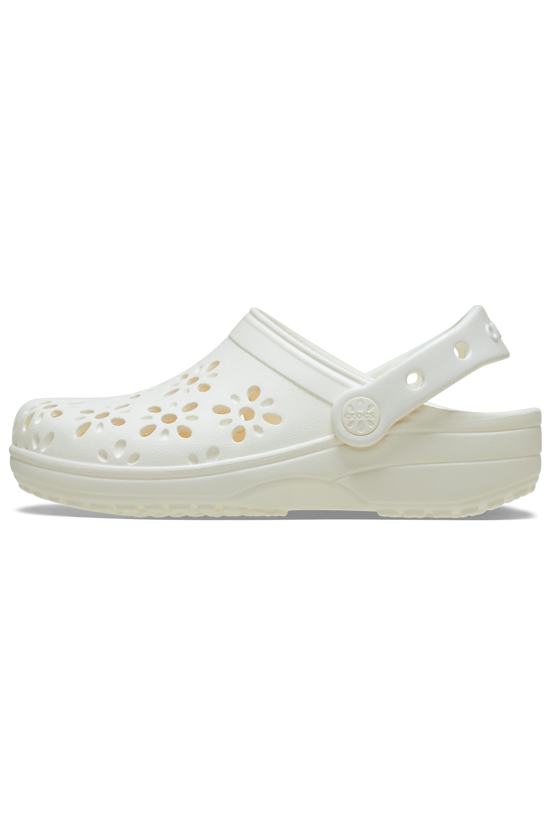 Crocs Classic Floral Cut Out Clog Chalk 210927-0WV - Shirley Allum Boutique