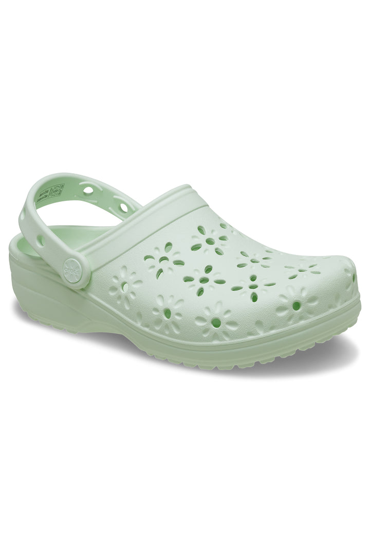 Crocs Classic Floral Cut Out Clog Jade Tint 210927-3YH - Shirley Allum Boutique