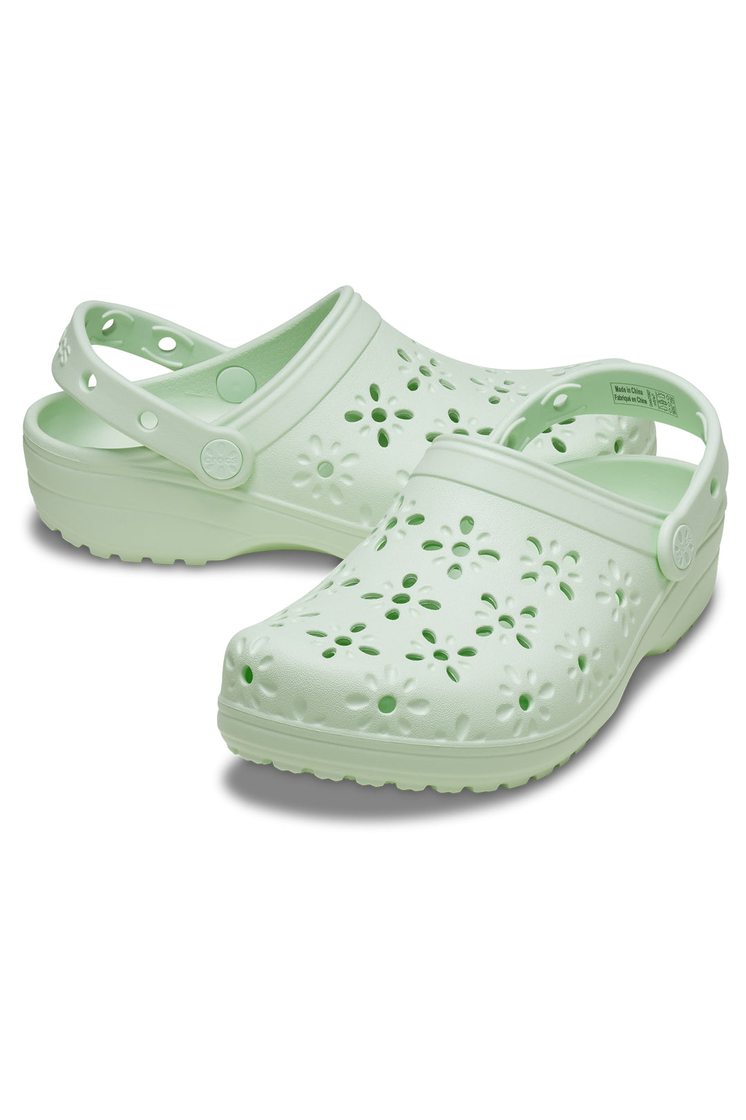 Crocs Classic Floral Cut Out Clog Jade Tint 210927-3YH - Shirley Allum Boutique