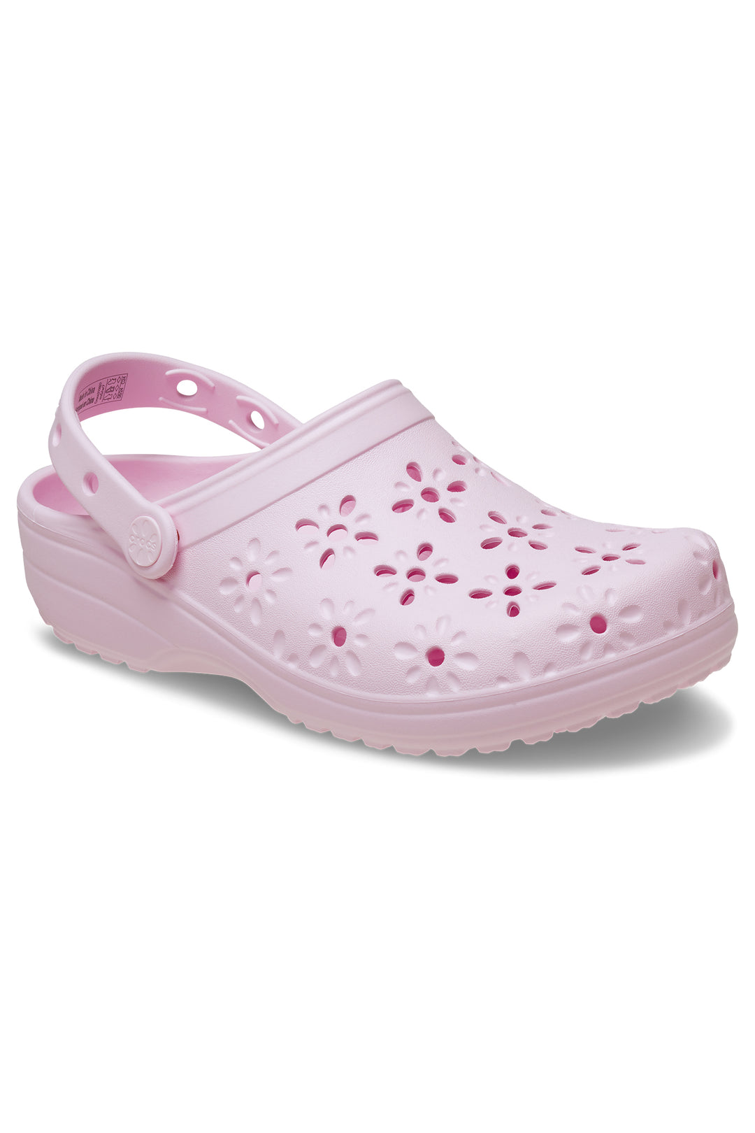 Crocs Classic Floral Cut Out Clog Pink Milk 210927-6ZW - Shirley Allum Boutique
