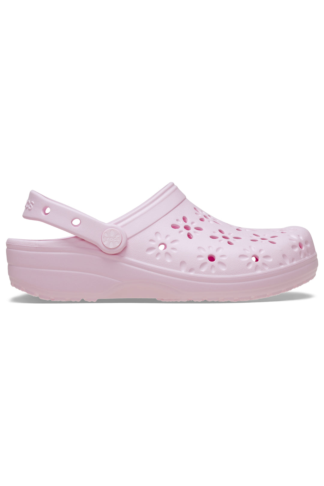 Crocs Classic Floral Cut Out Clog Pink Milk 210927-6ZW - Shirley Allum Boutique